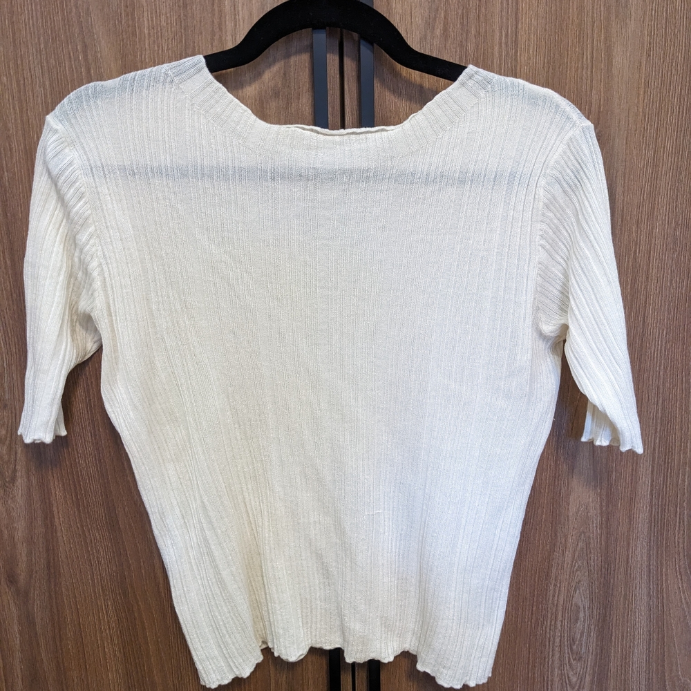 Bella Dahl White Ribbed Top - Picture 5 of 6